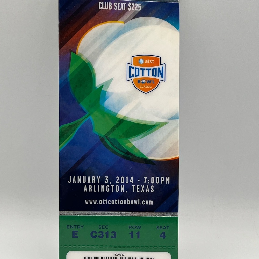 2014 AT&T Cotton Bowl Full Ticket Missouri Tigers vs Oklahoma State Cowboys